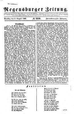 Regensburger Zeitung Samstag 2. August 1862