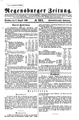 Regensburger Zeitung Dienstag 5. August 1862