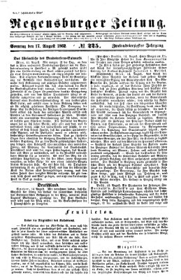 Regensburger Zeitung Sonntag 17. August 1862