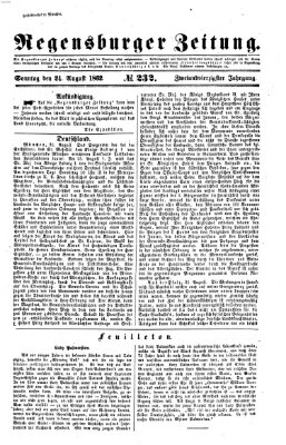 Regensburger Zeitung Sonntag 24. August 1862