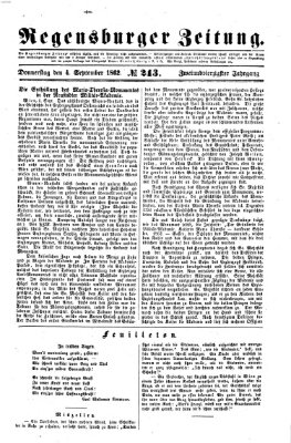 Regensburger Zeitung Donnerstag 4. September 1862