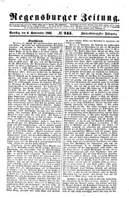 Regensburger Zeitung Samstag 6. September 1862