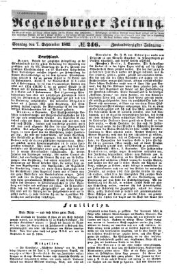 Regensburger Zeitung Sonntag 7. September 1862