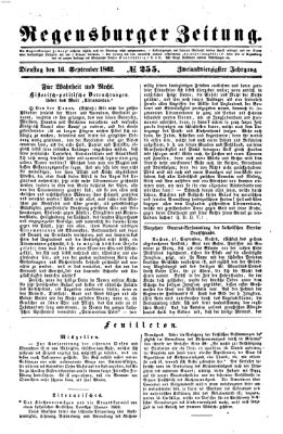 Regensburger Zeitung Dienstag 16. September 1862