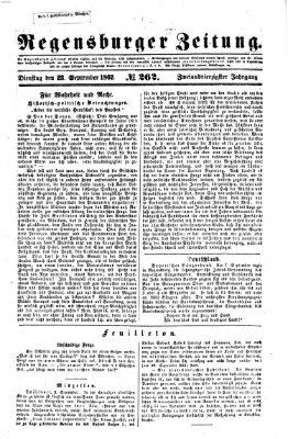 Regensburger Zeitung Dienstag 23. September 1862