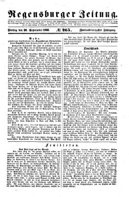 Regensburger Zeitung Freitag 26. September 1862