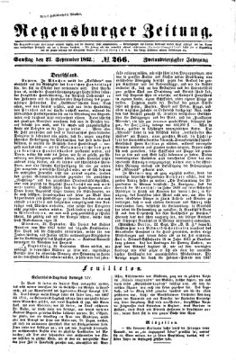 Regensburger Zeitung Samstag 27. September 1862