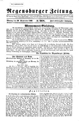 Regensburger Zeitung Montag 29. September 1862