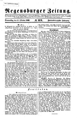 Regensburger Zeitung Donnerstag 2. Oktober 1862