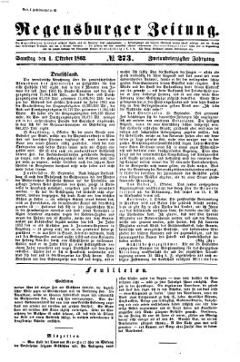 Regensburger Zeitung Samstag 4. Oktober 1862