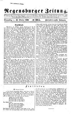 Regensburger Zeitung Donnerstag 16. Oktober 1862