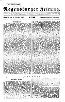 Regensburger Zeitung Samstag 18. Oktober 1862