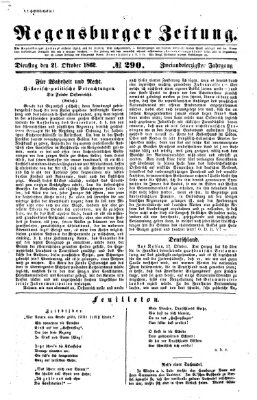 Regensburger Zeitung Dienstag 21. Oktober 1862