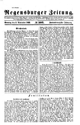 Regensburger Zeitung Sonntag 2. November 1862