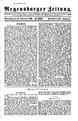 Regensburger Zeitung Donnerstag 13. November 1862