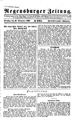 Regensburger Zeitung Dienstag 25. November 1862