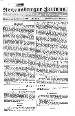 Regensburger Zeitung Mittwoch 26. November 1862