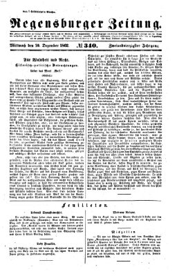 Regensburger Zeitung Mittwoch 10. Dezember 1862