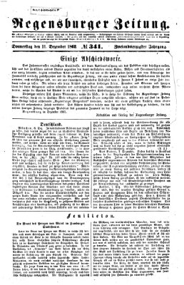 Regensburger Zeitung Donnerstag 11. Dezember 1862