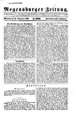 Regensburger Zeitung Mittwoch 31. Dezember 1862