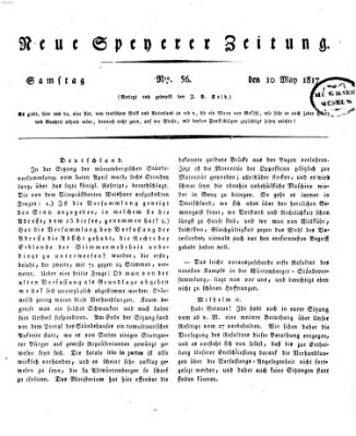 Neue Speyerer Zeitung Samstag 10. Mai 1817