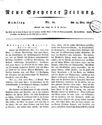 Neue Speyerer Zeitung Samstag 24. Mai 1817