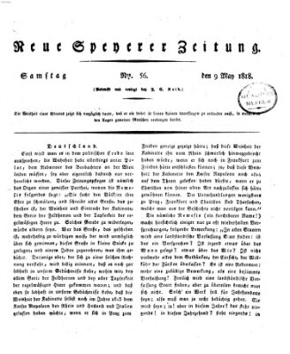 Neue Speyerer Zeitung Samstag 9. Mai 1818