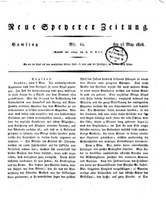 Neue Speyerer Zeitung Samstag 23. Mai 1818