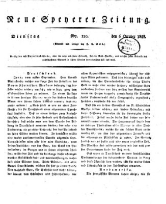 Neue Speyerer Zeitung Dienstag 6. Oktober 1818