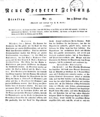 Neue Speyerer Zeitung Dienstag 9. Februar 1819