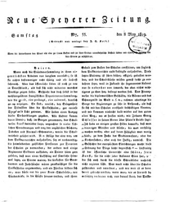 Neue Speyerer Zeitung Samstag 8. Mai 1819