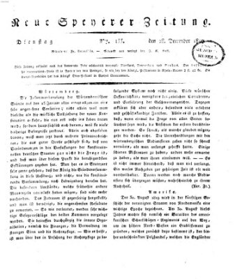 Neue Speyerer Zeitung Dienstag 28. Dezember 1819