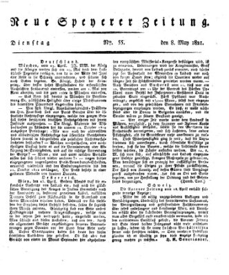 Neue Speyerer Zeitung Dienstag 8. Mai 1821