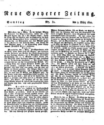 Neue Speyerer Zeitung Samstag 9. März 1822