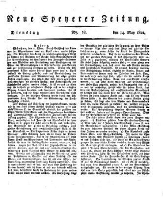 Neue Speyerer Zeitung Dienstag 14. Mai 1822