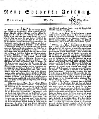 Neue Speyerer Zeitung Samstag 25. Mai 1822