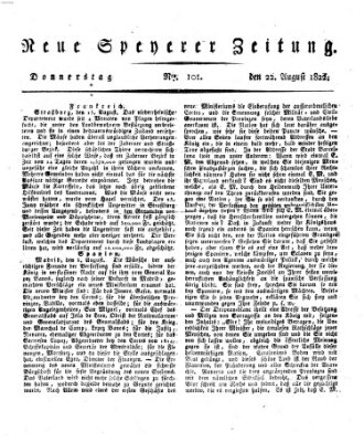 Neue Speyerer Zeitung Donnerstag 22. August 1822
