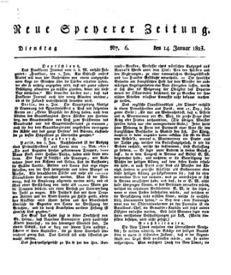 Neue Speyerer Zeitung Dienstag 14. Januar 1823