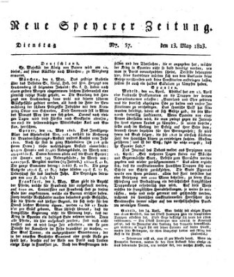 Neue Speyerer Zeitung Dienstag 13. Mai 1823