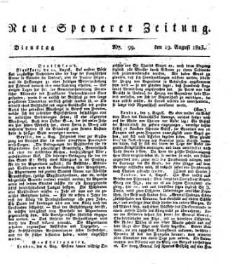 Neue Speyerer Zeitung Dienstag 19. August 1823