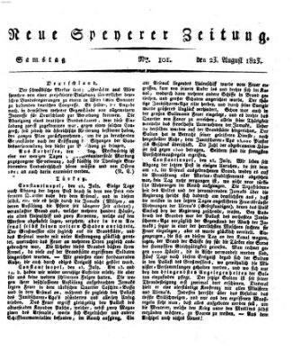 Neue Speyerer Zeitung Samstag 23. August 1823