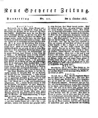 Neue Speyerer Zeitung Donnerstag 9. Oktober 1823