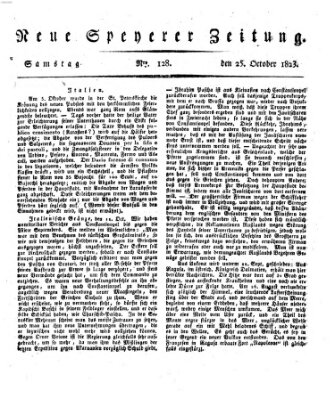 Neue Speyerer Zeitung Samstag 25. Oktober 1823