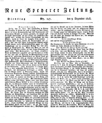 Neue Speyerer Zeitung Dienstag 9. Dezember 1823