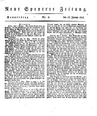 Neue Speyerer Zeitung Donnerstag 13. Januar 1825