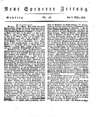 Neue Speyerer Zeitung Samstag 5. März 1825