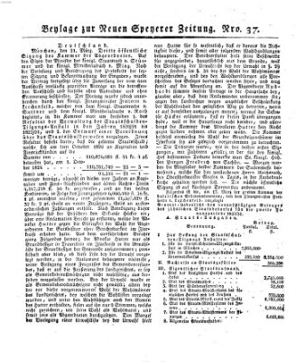 Neue Speyerer Zeitung Samstag 26. März 1825