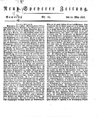 Neue Speyerer Zeitung Samstag 21. Mai 1825