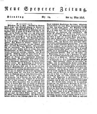 Neue Speyerer Zeitung Dienstag 24. Mai 1825