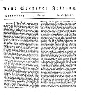 Neue Speyerer Zeitung Donnerstag 28. Juli 1825